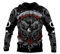 Dragon Tiger Yin Yang 3D Print Hoodie Unisex Harajuku Outwear Zipper Pullover Sweatshirt Casual Jacket Tracksuit