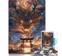 Dragon Torii Gate Jigsaw Puzzles for Adults Teenagers Jigsaws Puzzle,Help The Brain Exercise Addictive Toys to Cultivate Patience Great Gift 70x100cm