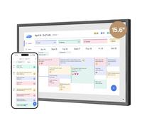 Dragon Touch 15.6" Digital Calendar Chore Chart - 1080P Full HD Interactive Touchscreen, Smart Family Planner, Hearth Display Digital Calendar Wall & Desk Mountable for Seamless Scheduling Black