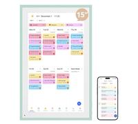 Dragon Touch 15.6" Digital Calendar, Mint Green, 2026 Family Wall Planner, 1080P Full HD Interactive Touchscreen, Smart Chore Chart and Home Organization, Gift for Busy Families Scheduling