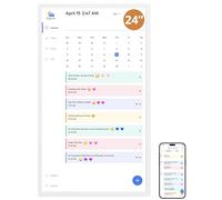 Dragon Touch 24 inch Digital Calendar Chore Chart - Interactive Touchscreen, Smart Family Planner, Hearth Display Desk Digital Calendar Seamless Scheduling