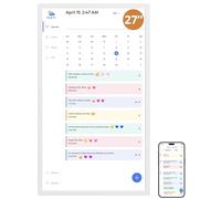 Dragon Touch 27 inch Digital Calendar Chore Chart - Interactive Touchscreen, Smart Family Planner, Hearth Display Desk Digital Calendar Seamless Scheduling