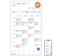 Dragon Touch 32" Digital Calendar Chore Chart - 1080P Full HD Interactive Touchscreen, Smart Family Planner, Hearth Display Digital Calendar Wall & Desk Mountable for Seamless Scheduling