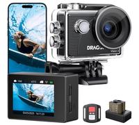 Dragon Touch 4K30FPS Action Camera Vision 3 20MP 100FT Underwater Camera 170° Wide Angle WiFi Sports Waterproof Cam with Remote 2 Batteries and Mounting Accessories Kit