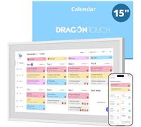 Dragon Touch Calendar, 15.6" Digital Calendar 2025 Family Wall Planner, 1080P Full HD Interactive Touchscreen, Smart Chore Chart and Home Organization, Gift for Busy Families Scheduling