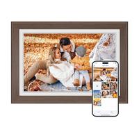 Dragon Touch Digital Picture Frame WiFi 10 inch IPS Touch Screen Digital Photo Frame Display, 32GB Storage, Auto-Rotate, Share Photos via App, Email, Cloud, Classic 10 Brown