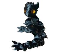 Dragon Toys - Tiny 3D Printed Animal, Flexible Jointed Miniature Figure, Artistic Decorative Pet, Realistic Desktop Dragon | Creative Office Ornament, Living Room Display, Bedroom Kids Room Fantasy To