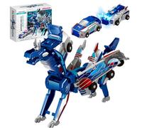 Dragon Transformers Toys, Robocrash Magnetic Transforming Car Toy, 2 in 1 Collision Automatic Deformation Dragon Toy Cars Gifts for Christmas Birthday
