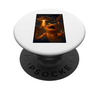 Dragon UFO Selfie With Invasion Alien Art Animal Novelty PopSockets Adhesive PopGrip
