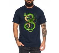 Dragon Vegeta Ball Son Goku Roshi DBZ Kult Fun Manga Anime Men T-Shirt, Colour:Navy;Größe2:XX-Large Dark Blue