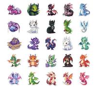 Dragon Vinyl Sticker - Cool Dragon Themed Waterproof Decals, Manga Style Designs | Decorative Graphic Wraps for Toolbox, Skateboard, Travel Case, Motorcycle, Console, Study Table