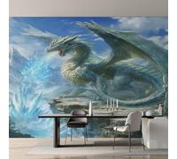 Dragon Wallpaper, Ice Dragon Western Animal Wallpaper, Wall Mural for Living Room Bedroom, Home Decor, Photo Wall Paper, 315 x 215 cm 0P-96