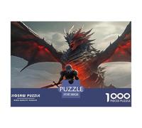 Dragon Warrior 1000 Piece Fairy Tales Jigsaw Puzzle for Adults And Kids Family Puzzle Educational Games 1000 Pieces Fun, Challenging & Brainteasing Adults Jigsaw Puzzle Birthday Gifts 38x26cm/1000pcs