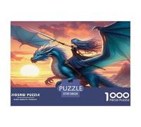 Dragon Warrior 1000 Piece Fairy Tales Jigsaw Puzzles for Adults And Kids Family Puzzle Educational Games 1000 Pieces Fun, Challenging & Brainteasing Adults Jigsaw Puzzle Challenge High Difficulty 38x2