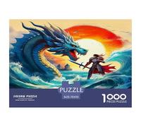 Dragon Warrior 1000 Piece Fairy Tales Jigsaws Puzzles for Adults And Kids Challenging Puzzle Games 1000 Pieces Stress Reliever Birthday Gifts 70x50cm/1000pcs