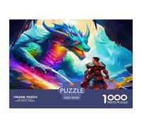 Dragon Warrior 1000 Piece Fairy Tales Jigsaws Puzzles for Adults And Kids Family Puzzle Educational Games 1000 Pieces Fun, Challenging & Brainteasing Adults Jigsaw Puzzle Birthday Gifts 70x50cm/1000pc