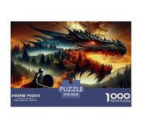 Dragon Warrior 1000 Piece Fairy Tales Jigsaws Puzzles for Adults And Kids Family Puzzle Educational Games 1000 Pieces Fun, Challenging & Brainteasing Adults Jigsaw Puzzle Challenge High Difficulty 38x
