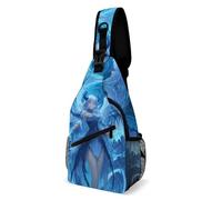 Dragon Warrior Men's Chest Bag Crossbody Sling Pack Shoulder Backpack for Travel Hiking