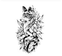 Dragon Waterproof Tattoo Sticker Black Snake Peony Rose Flowers Tattoo Arm Body Art Fake Tattoo Women Men(007)
