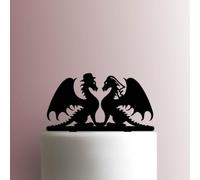 Dragon Wedding Acrylic Cake Topper 3mm Thick Premium Laser Cut Cake Decoration for Birthday, Wedding, Baby Shower & Party Cakes Durable Reusable