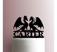 Dragon WeddingAcrylic Cake Topper 3mm Thick Premium Laser Cut Cake Decoration for Birthday, Wedding, Baby Shower & Party Cakes Durable Reusable