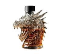 Dragon Whiskey Bottle - Novelty Liquor Decanter Container | Decorative Spirit Storage System Collectible Drinkware Design Display Piece For Men Collector Beer Wine Tasting Father’s Day