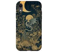 Dragon Wildflower Plant Pattern Sage Green Celestial Case for iPhone XR
