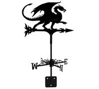 Dragon Wind Weathervanes for Roofs Mount, Mini Weather Vain Vein with Creative Shapes & Metal Material for Sheds, Courtyard & Garden Fence Decoration Outdoor