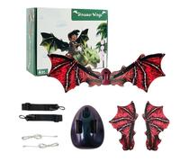 Dragon Wings, Dinosaur Dress-Up, Adjustable Straps Realistic Motion Lightweight Build Safe Materials Bright Leds, Kids Costumes for Boys, Girls 11.81x8.66x3.94 Inches