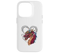 Dragon with heart -shaped smoke Case for iPhone 14 Pro