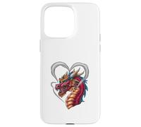 Dragon with heart -shaped smoke Case for iPhone 15 Pro Max