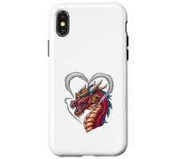 Dragon with heart -shaped smoke Case for iPhone X/XS