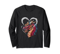 Dragon with heart -shaped smoke Long Sleeve T-Shirt