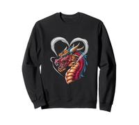 Dragon with heart -shaped smoke Sweatshirt
