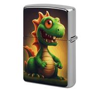 Dragon with Open Mouth Lighter Case Pouch Double-Sided Metal Lighter Sleeve Scratch & Drop Resistant Lighters Protector Fits Standard Kerosene Lighters Pocket Protective Cover for Camping Party