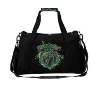 Dragon with Three Heads Large Capacity Travel Duffel Bag Sport Weekender Overnight Backpack Lightweight Luggage Bags