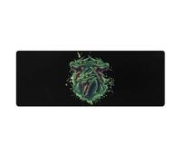 Dragon with Three Heads Large Gaming Mouse Pad with Stitched Edges Non-Slip Long Desk Pads for Office Home Keyboard