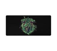 Dragon with Three Heads Large Gaming Mouse Pad with Stitched Edges Non-Slip Long Desk Pads for Office Home Keyboard