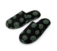 Dragon with Three Heads Men's Cotton Slippers Memory Foam Comfort House Shoes Winter Indoor Slipper for Hotel Casa Spa