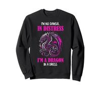 Dragon Woman Humor No Damsel In Distress Fantasy Sweatshirt