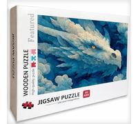 Dragon Wooden Jigsaw Puzzles 56x34in, Cloud Jigsaw Puzzles for Adults 4000 Piece with Box, Challenging Game, Gifts for Teens, Back Lettering Easy to Distinguish, for Men Women Elders Seniors, A-3322