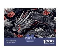 Dragon1000Piece JigsawPuzzlemythical Creatures ForAdults Colourful LargePiecePuzzles Age12+byth ThemeFlowersandBirds Fun, Challenging 70x50cm/1000pcs