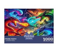 Dragon1000Piece JigsawPuzzlesMythical Dragon ForAdult Challenging Brainteasing Age12+byth EducationalGames Uncover The Puzzle 38x26cm/1000pcs