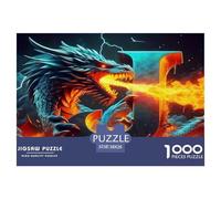 Dragon1000Piece JigsawPuzzlesMythical Dragon ForAdults Challenging LargePiecePuzzles Age12+byth EducationalGame Uncover The Puzzle 38x26cm/1000pcs