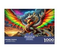 Dragon1000Piece JigsawPuzzlesMythical Dragon KidsforAdult Challenging Brainteasing Age12+byth HomeDecoration Uncover The Puzzle 38x26cm/1000pcs