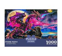 Dragon1000Pieces JigsawPuzzlesMythical Dragon ForAdults Colourful Brainteasing Age12+byth Challenging The Impossible Difficult Game Fun, Challenging 38x26cm/1000pcs