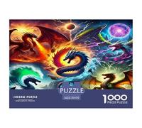 Dragon1000Pieces JigsawPuzzlesMythical Dragon KidsforAdult Challenging LargePiecePuzzles Age12+byth EducationalGame Uncover The Puzzle 70x50cm/1000pcs