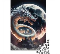 Dragon2 500 Pieces Jigsaw Puzzles for Adults Creative Rectangular Jigsaw Gift Wooden Puzzles Game Brain Teasers Toy 500pcs (52x38cm)