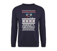 Dragonball Goku Vegeta Ugly Christmas Sweater Christmas Sweatshirt Pullover, navy blue, M