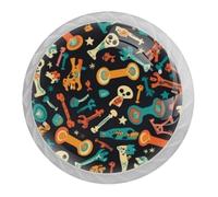 DragonBtu 4 Pack Dog Bones Cartoon Round Cabinet Knobs Kitchen Cupboard Knob White Drawer Pulls Dresser Handle with Screws Furniture Decoration 1.37"